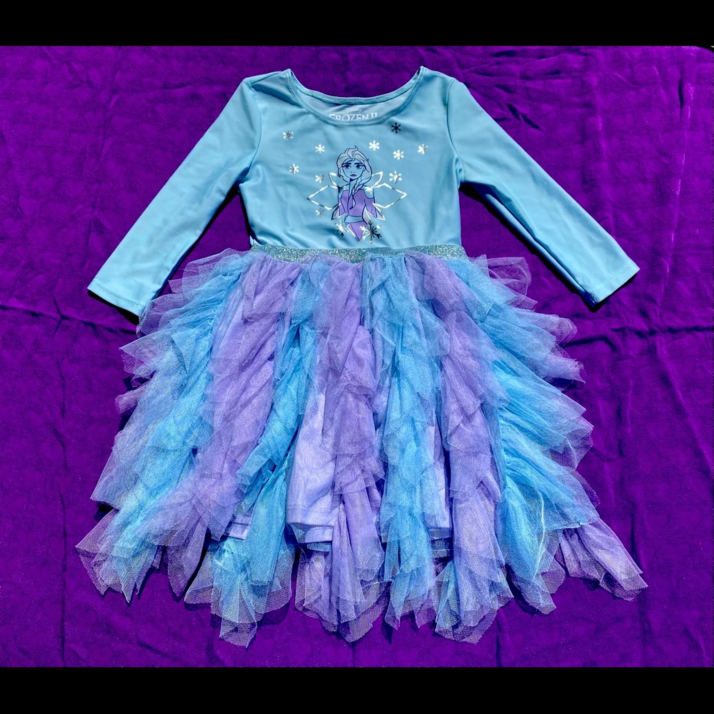 Disney Frozen 2 Elsa Tulle Leotard Dress 5t